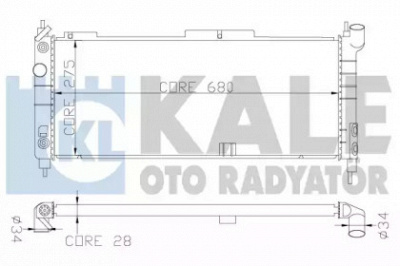 KALE OTO RADYATOR 371400 -  Радиатор, охлаждение двигателя